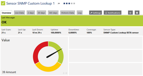 SNMP Custom Lookup Sensor SNMP Custom Lookup Sensor